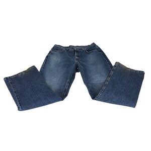 Blu Women's‎ Denim Jeans 16 Petite Flare Leg Medium Blue Wash Casual Wear